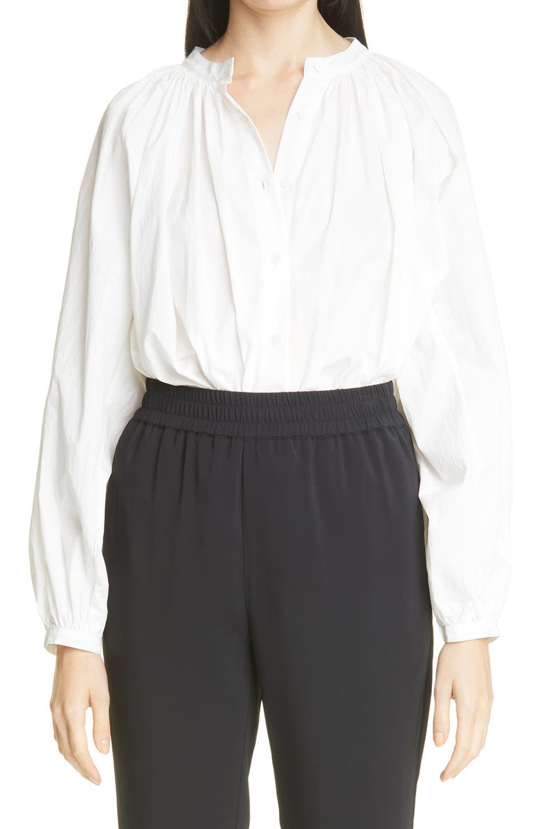 CO Balloon Sleeve Button-Up Blouse, Main, color,