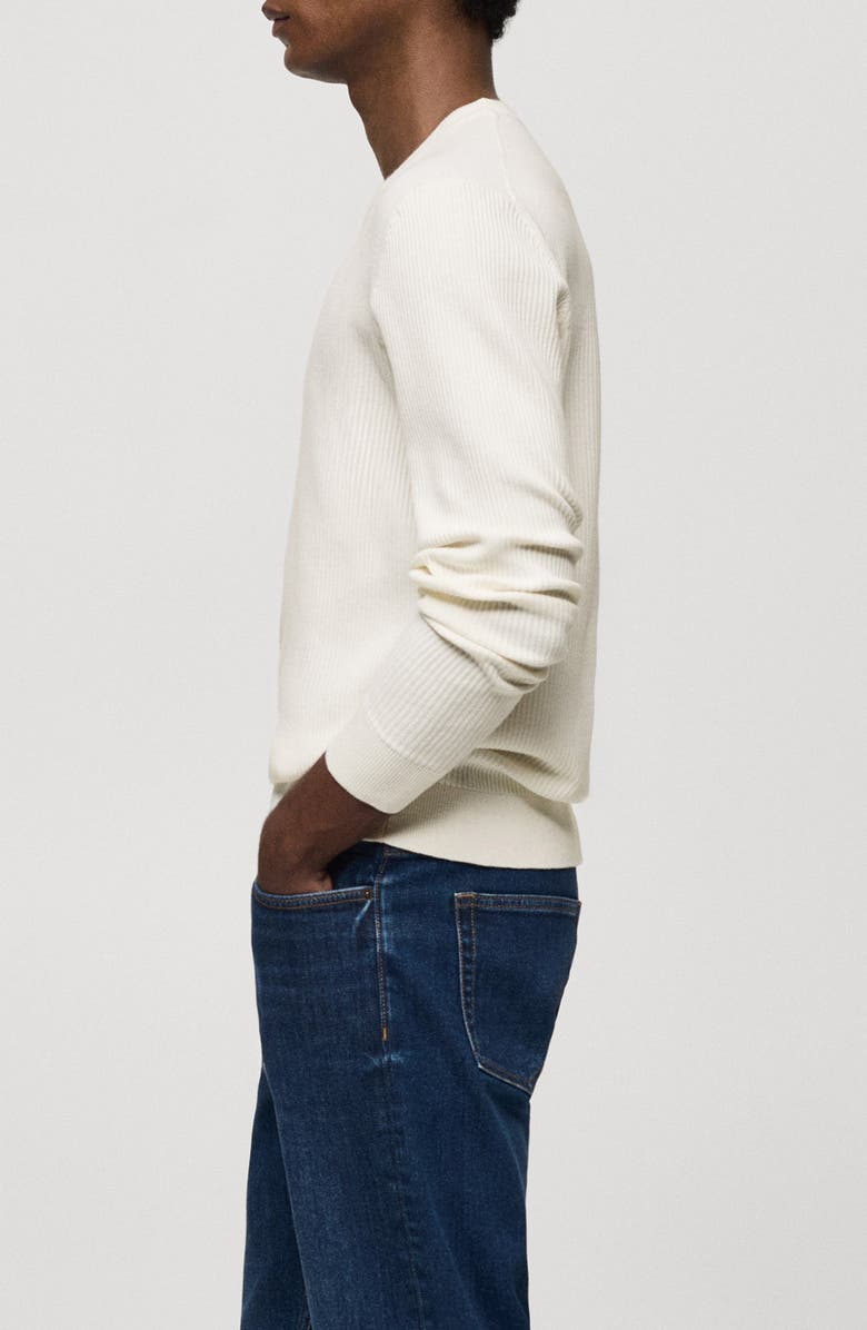 MANGO Rib Sweater, Alternate, color,