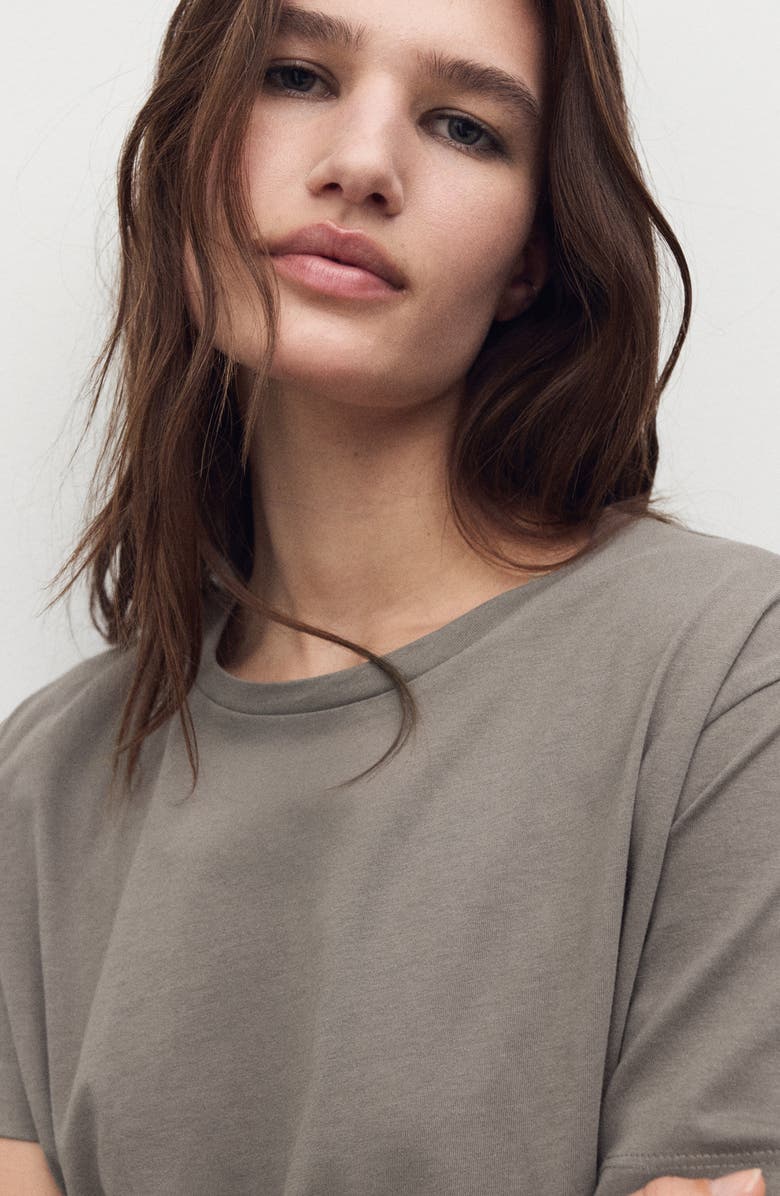 MANGO Short Cotton Pajamas, Alternate, color, Taupe