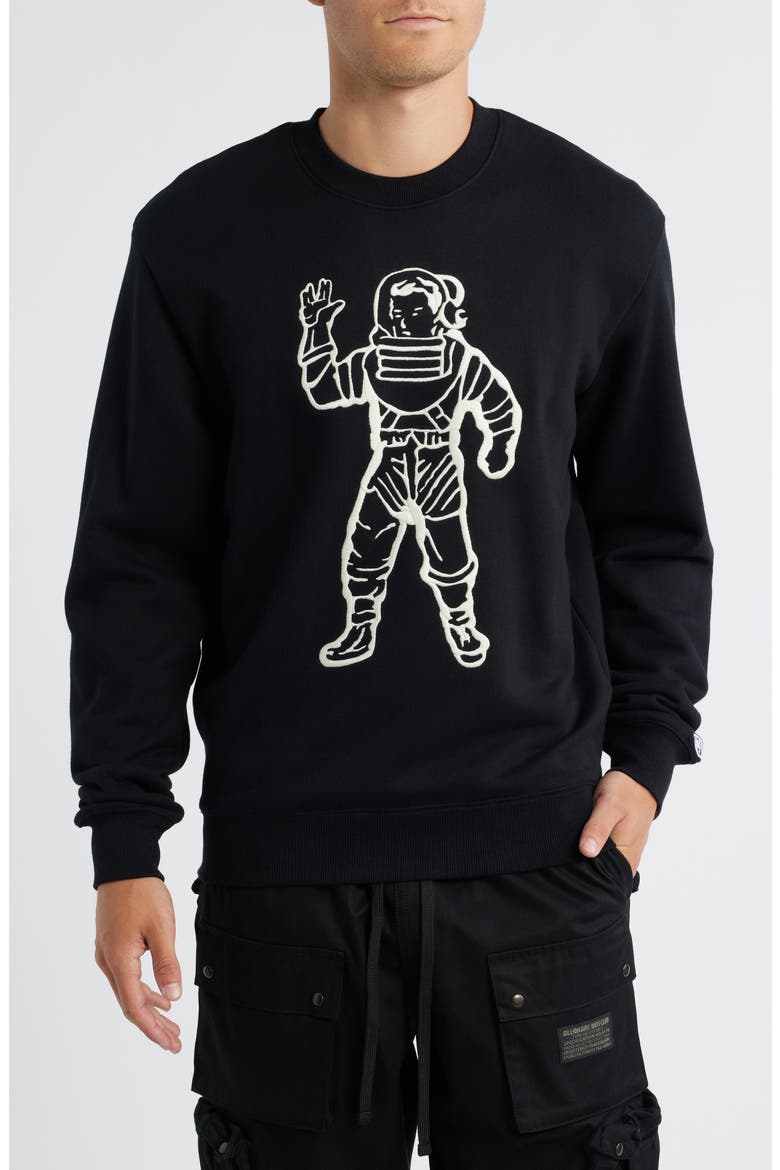 Billionaire Boys Club BB Astronaut Embroidered Cotton Crewneck