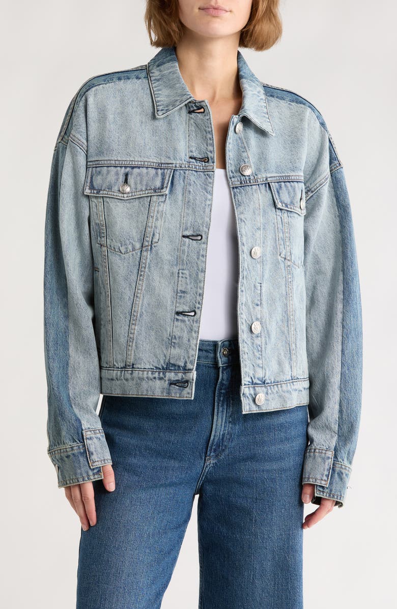 rag & bone Ryan Paneled Denim Jacket, Main, color, York Spliced