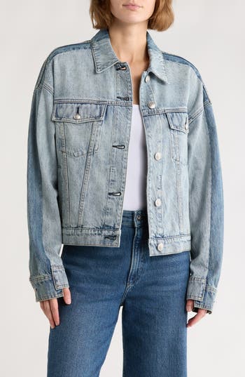 Rag & Bone Ryan Paneled Denim Jacket In Multi