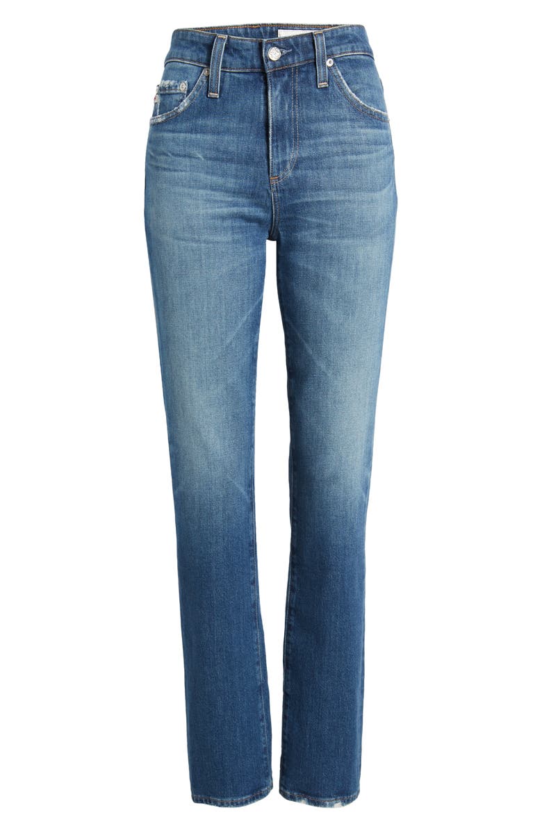 AG Mari High Waist Slim Straight Leg Jeans, Alternate, color, 14 Years Metaphor