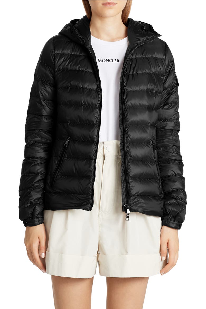 Bles Water Resistant Lightweight Down Puffer Jacket, Main, color, BLACK