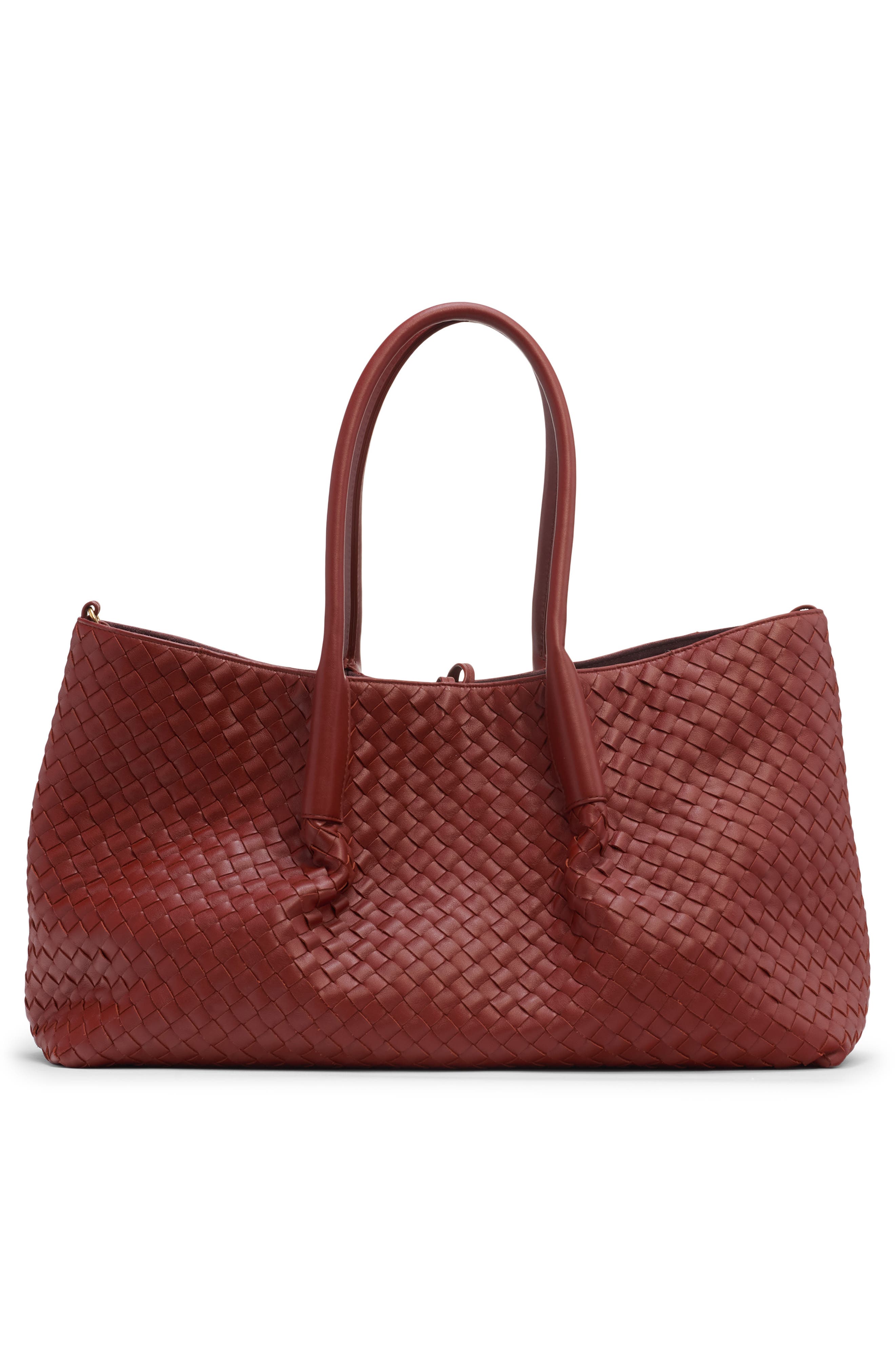 Leather & Suede Reversible Tote, Alternate, color, 8806 RUST/ DEEP MAHOGANY