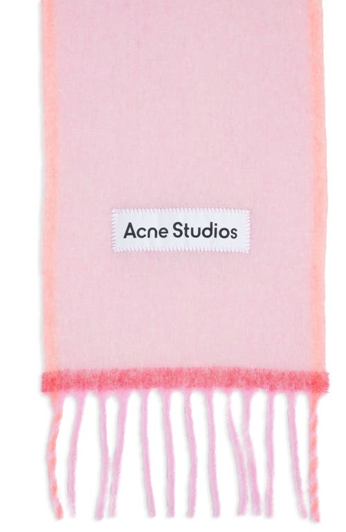 Acne Studios Valley Wool-blend Scarf In Pink