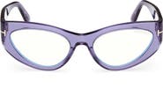 TOM FORD 55mm Cat Eye Optical Glasses