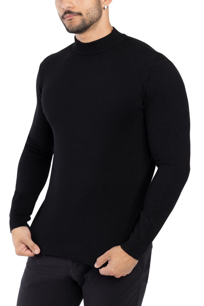 Core Mock Neck Knit Sweater, Alternate, color, BLACK