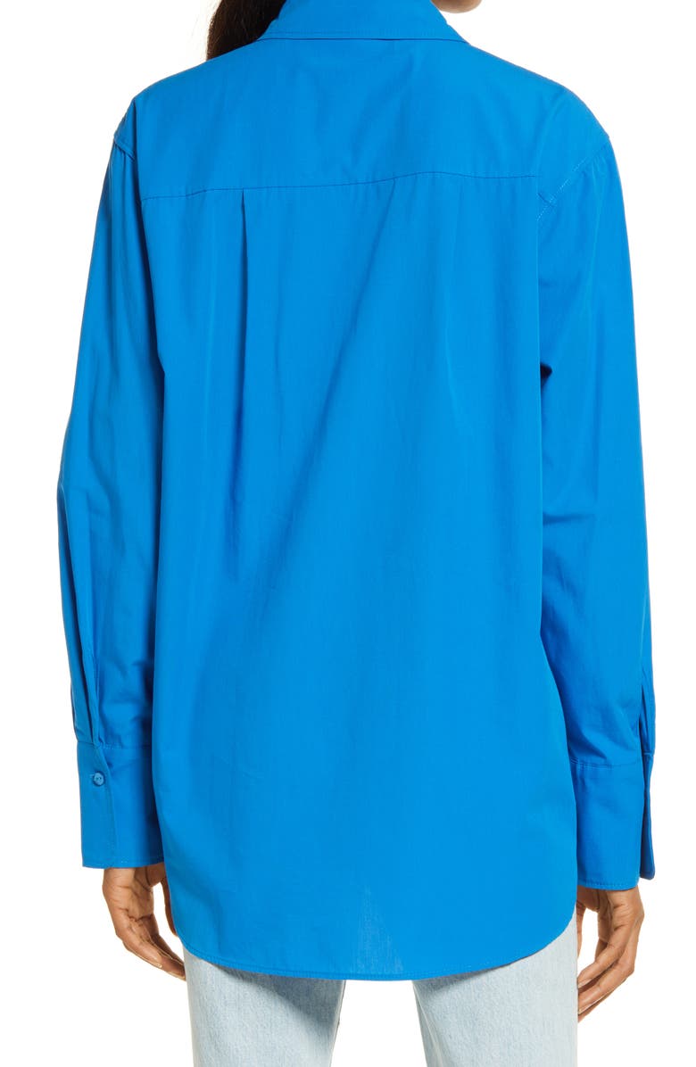 River Island Poplin Boyfriend Button-Up Shirt, Alternate, color,