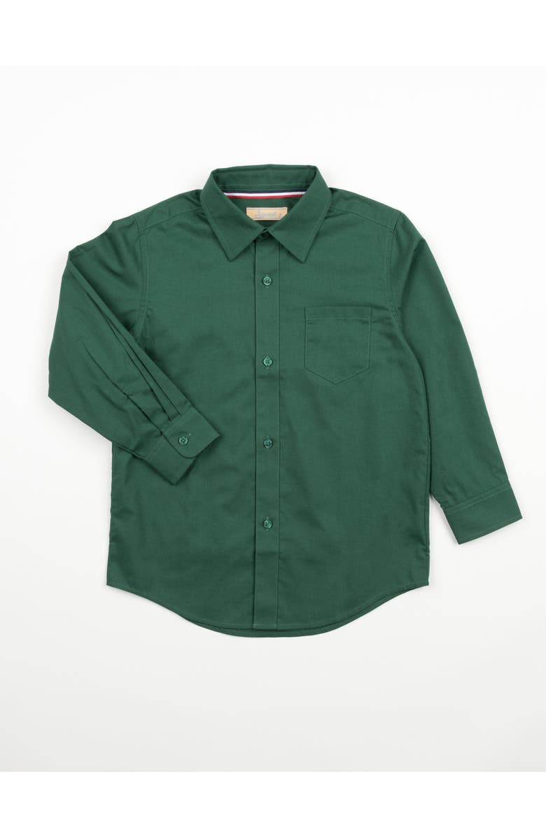 Leveret Boys Long Sleeve Dress Shirt, Alternate, color, Green