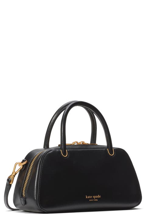 mini grace fine grain leather top handle bag