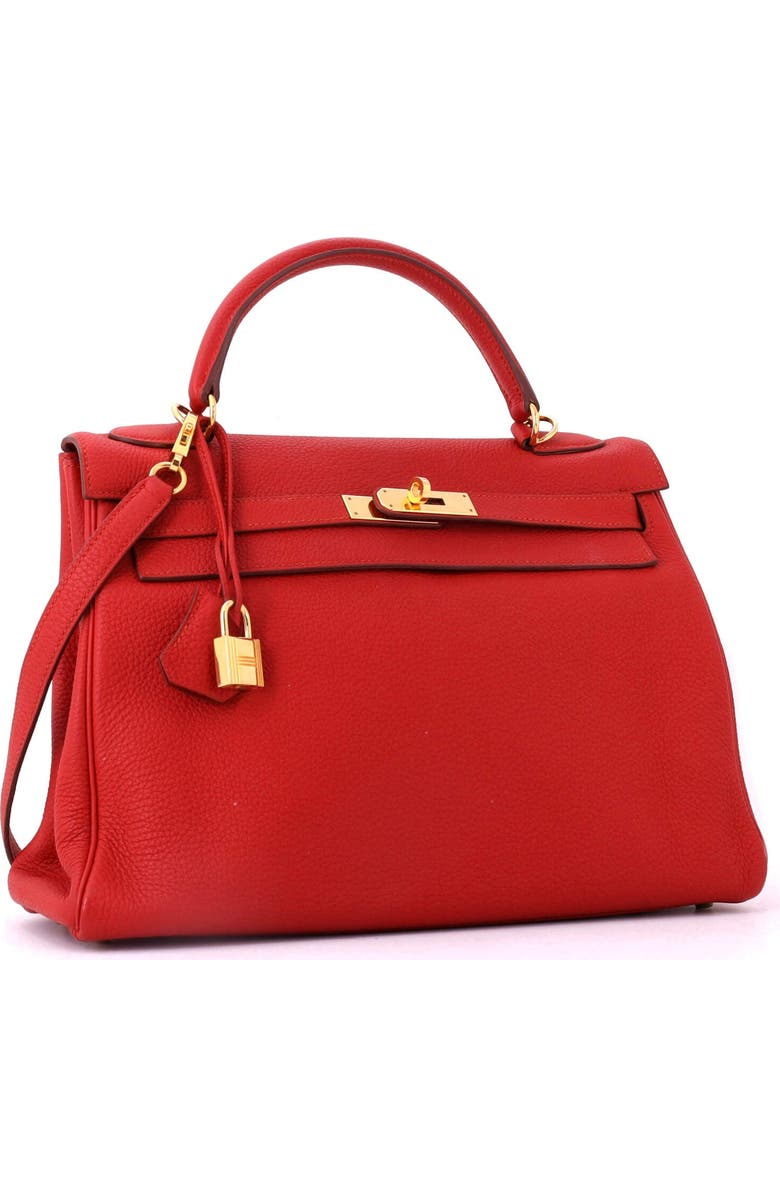 Pre-Owned Hermes Kelly Handbag Red Togo with Gold Hardware 32, Alternate, color, Vermillon