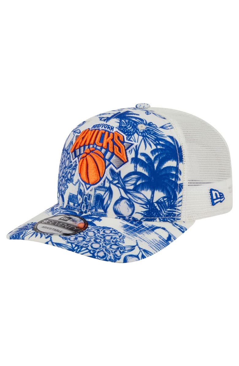 New Era Men's New Era White New York Knicks Lemon Tree 9SEVENTY Adjustable Hat, Main, color, White
