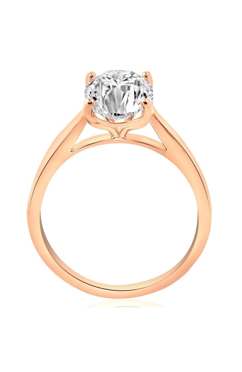 Bliss Diamond 2ct Oval Cut Lab Grown Diamond Solitaire Engagement Ring 14k Gold, Alternate, color, 