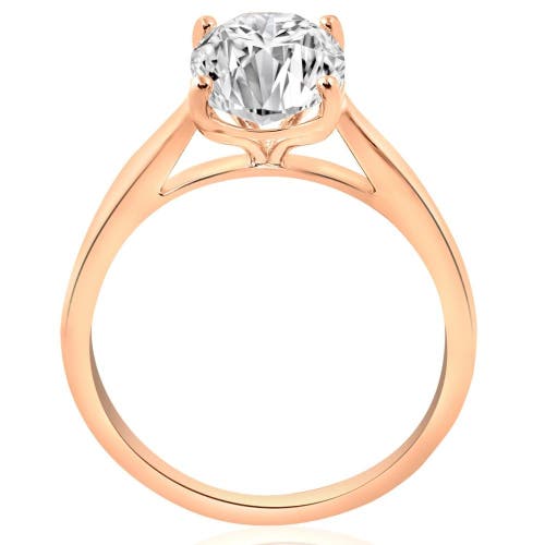 Bliss Diamond 2ct Oval Cut Lab Grown Diamond Solitaire Engagement Ring 14k Gold In 14k Rose Gold