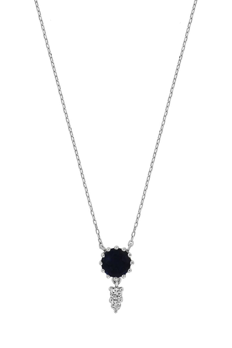 El Mar Diamond & Sapphire Pendant Necklace (Nordstrom Exclusive), Main, color, 18KW