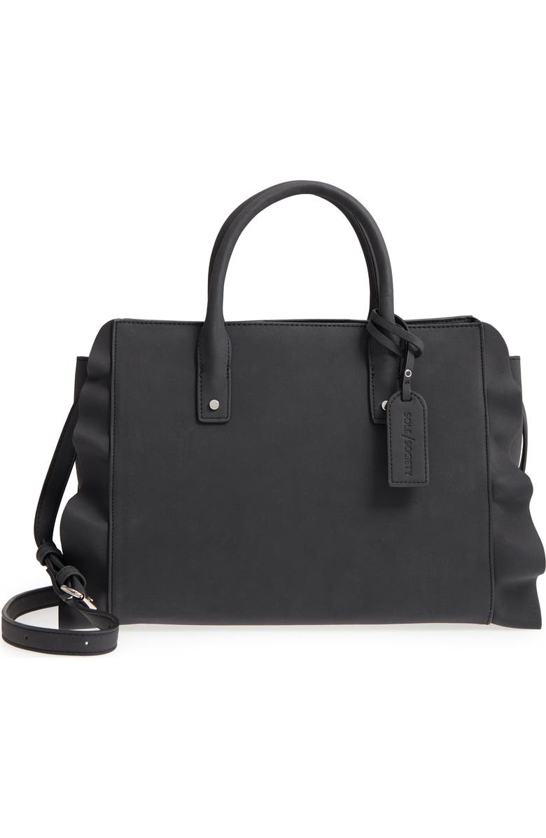 Sole Society Faux Leather Satchel, Main, color,