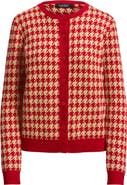 Lauren Ralph Lauren Houndstooth Cotton Blend Cardigan