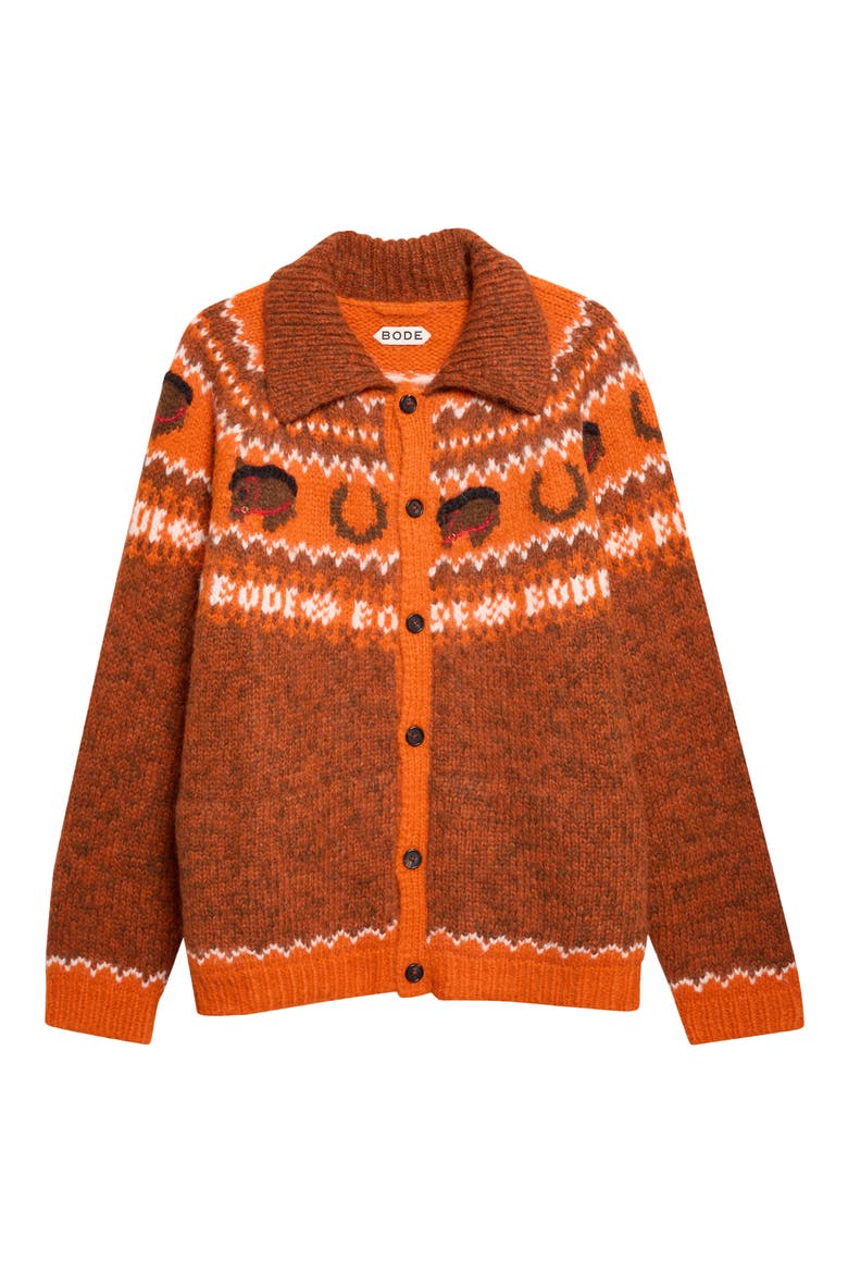 Corral Superfine Alpaca Blend Cardigan, Alternate, color, ORANGE MULTI