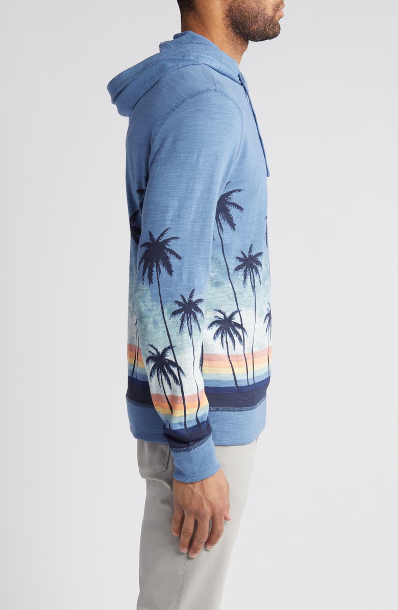 Faherty Palm Tree Print Organic Cotton Hoodie, Alternate, color,