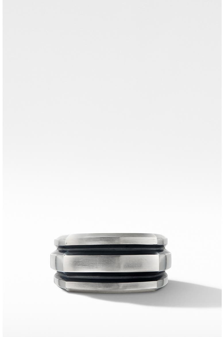 Deco Cigar Band Ring, Alternate, color, SILVER