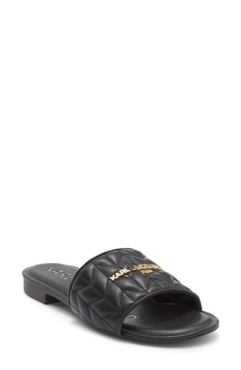 Cati Quilted Slide Sandal (Women)