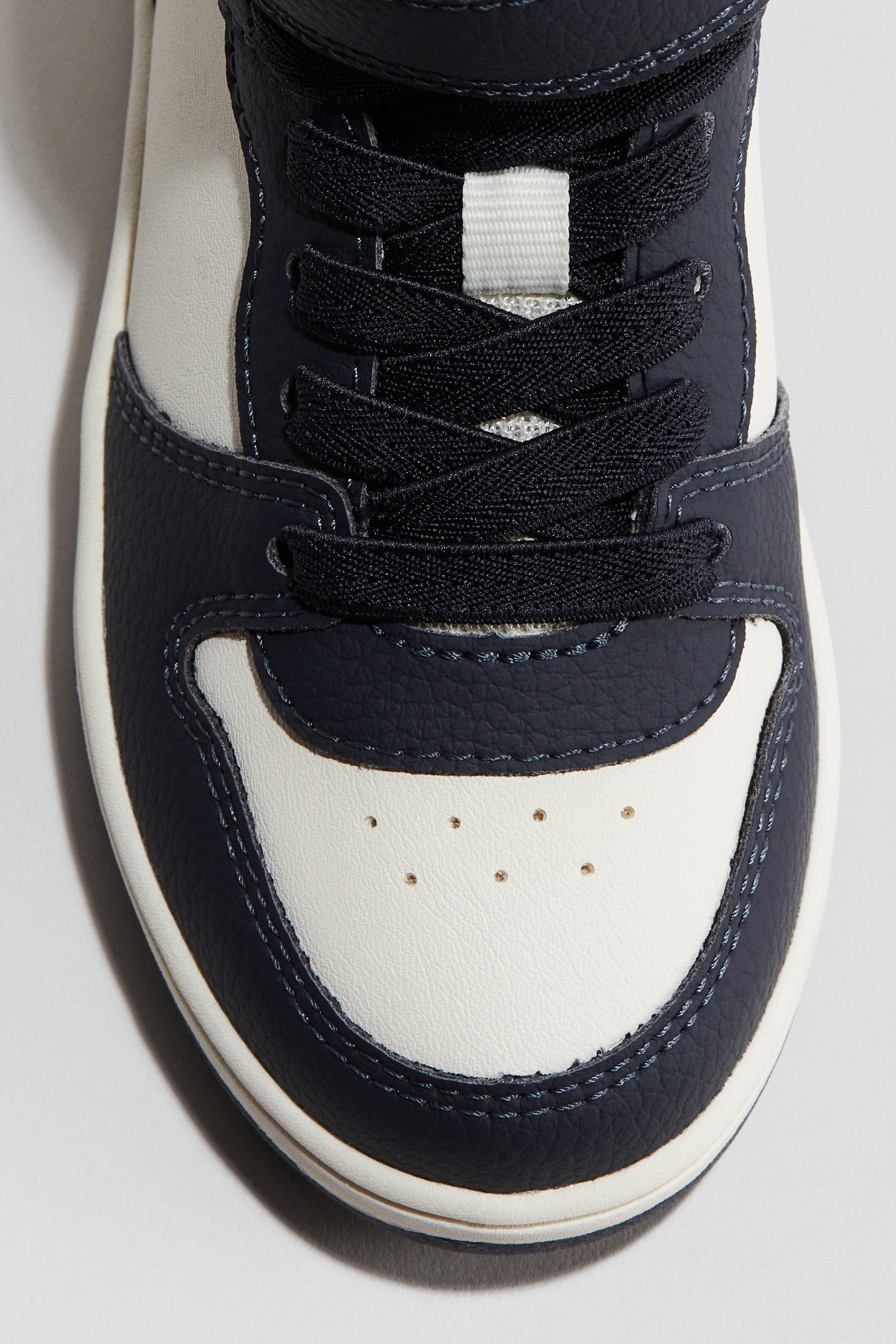 H&M Hi-top Trainers, Alternate, color, White/Navy Blue