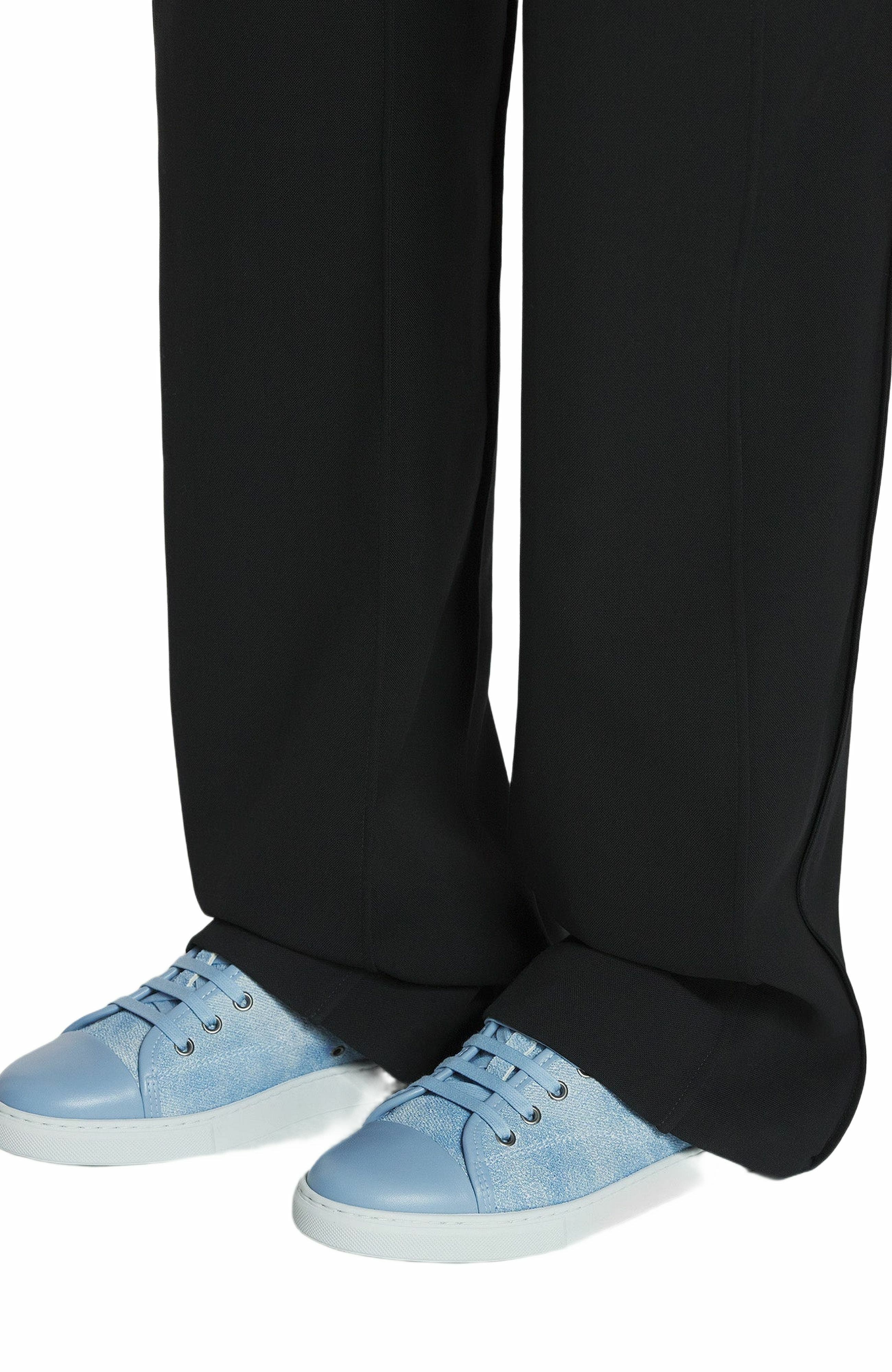 Lanvin Dbb1 Sneakers In Faded Denim For Women, Alternate, color, 