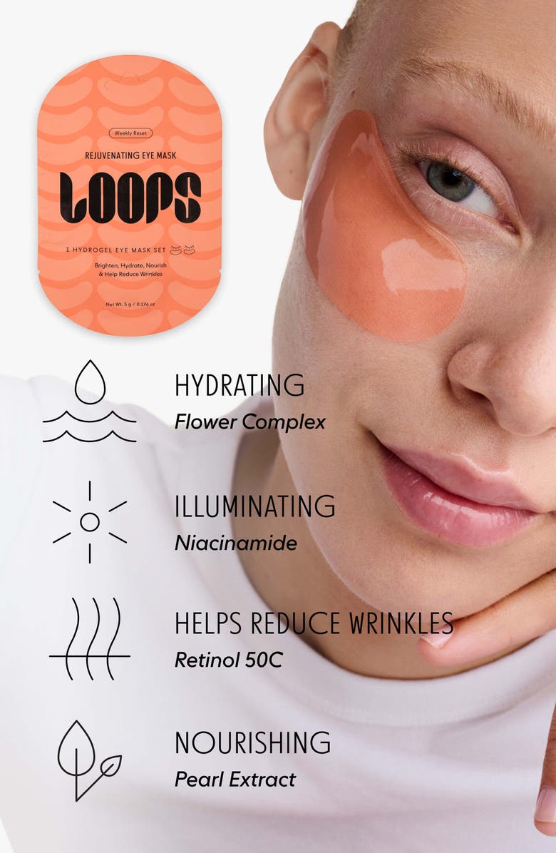 LOOPS Weekly Reset 5-Pack Eye Masks, Alternate, color, Orange