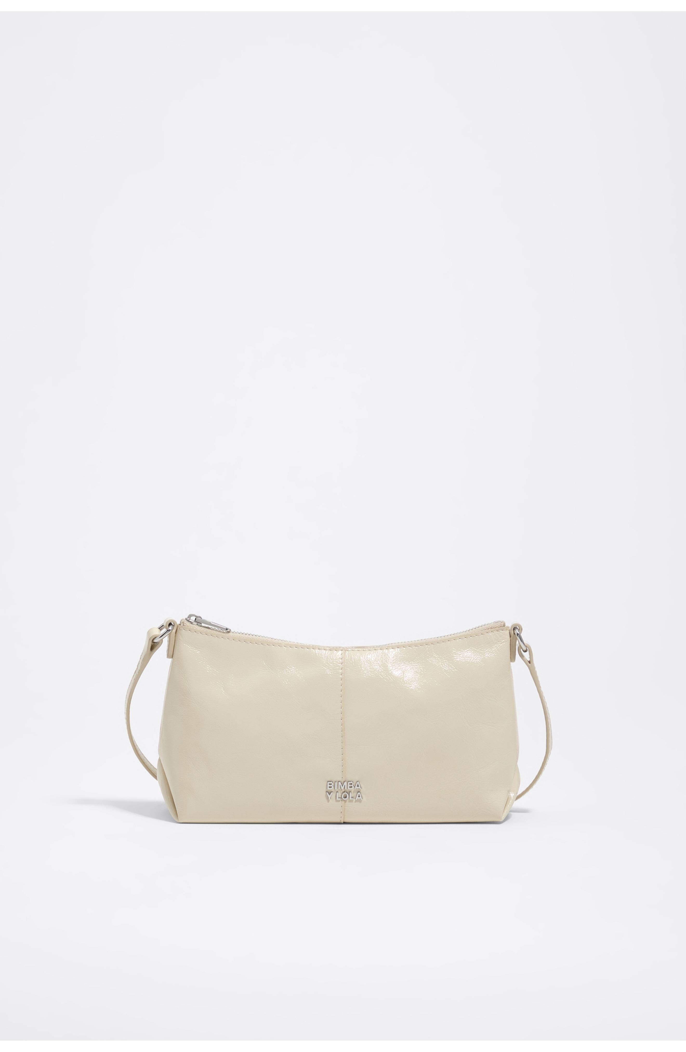 Bimba y Lola Leather Mini Crossbody Bag, Main, color, Ivory