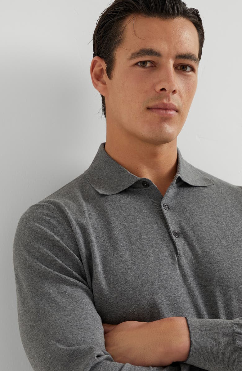 Brunello Cucinelli Polo-style sweater, Alternate, color, 