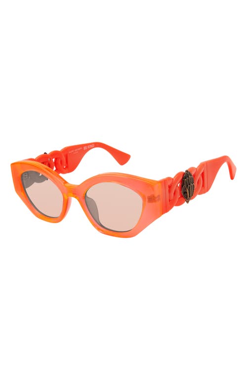 Kurt Geiger London 51mm Round Sunglasses In Xtl Fluorescent