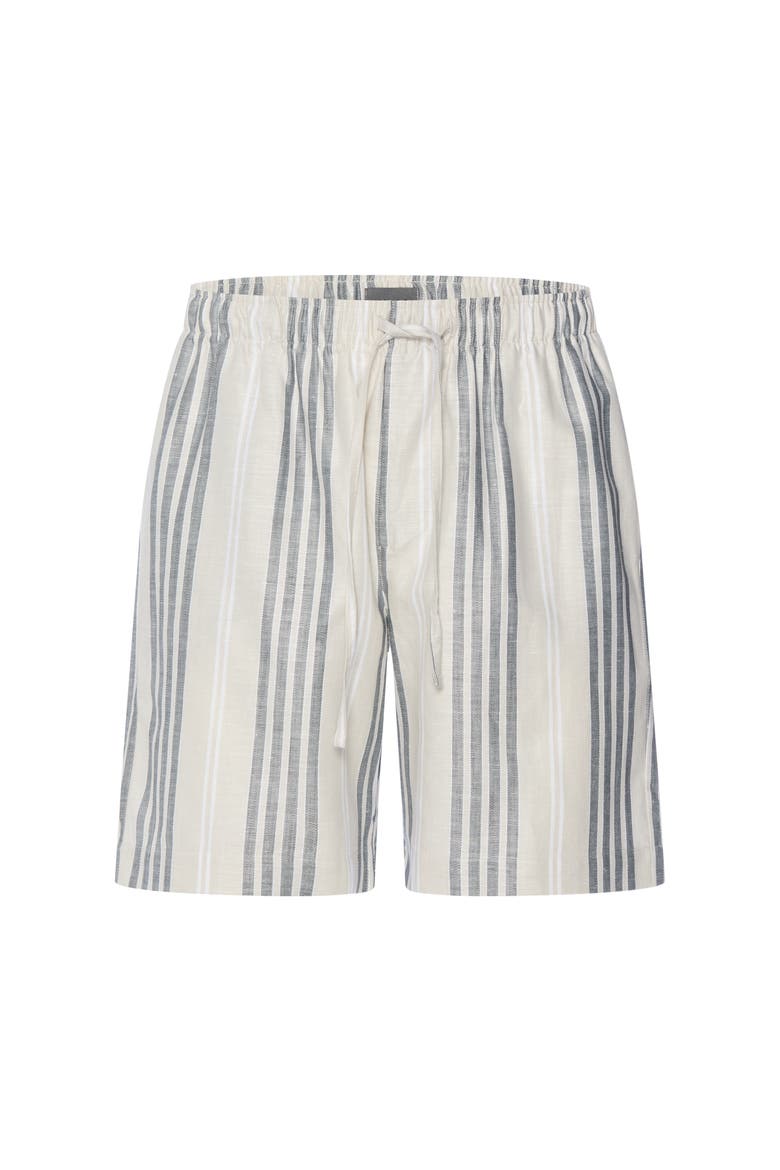 UC Linen and Cotton Woven Shorts, Main, color, Sandy Stripe
