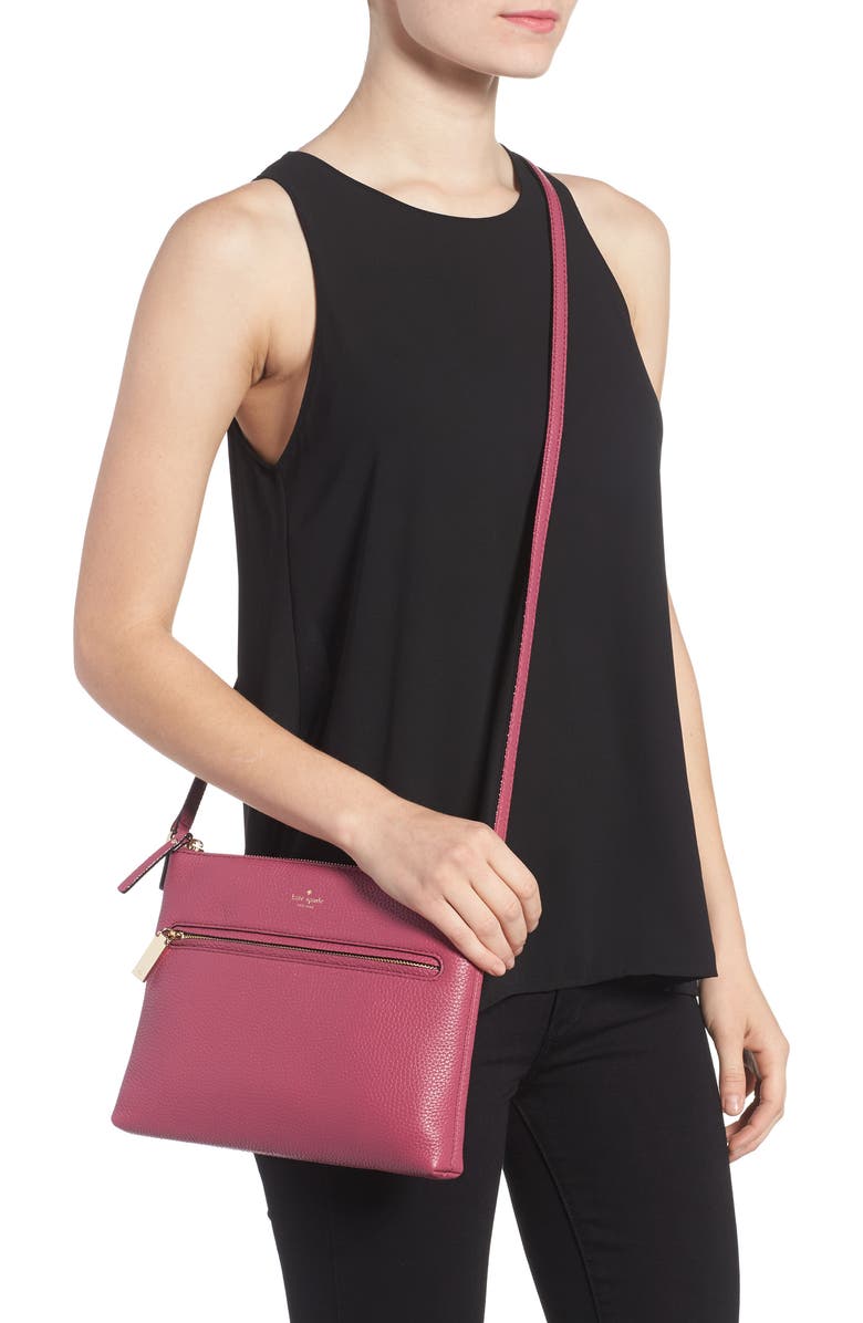 Kate Spade New York hopkins street - gabriele leather crossbody bag, Alternate, color,