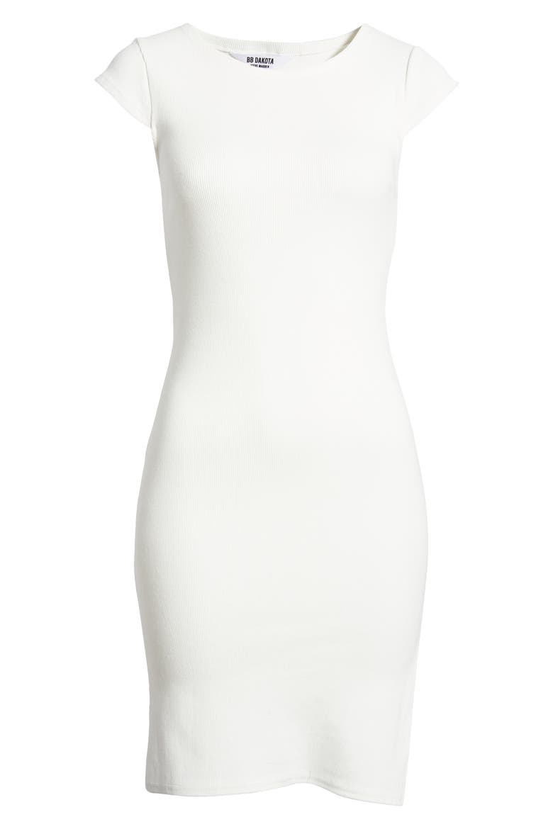 Sips Tee Body-Con Dress, Alternate, color, WHITE