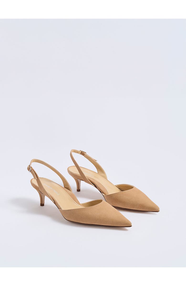 MARION PARKE Classic Slingback 45 Suede, Alternate, color, Caramel