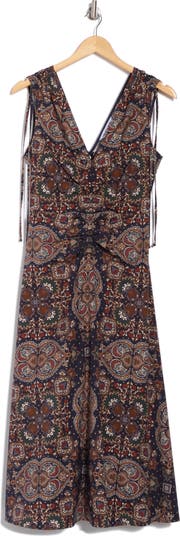 Zia Sleeveless Stretch Cotton Midi Dress