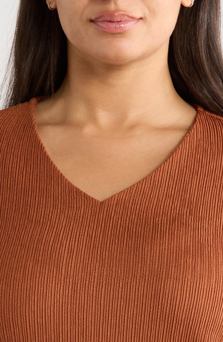 Anne Klein Crinkle Top, Alternate, color, Cedar Spice