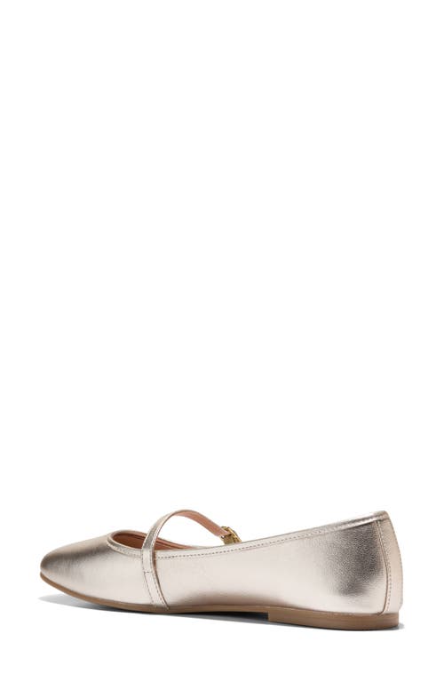 Cole Haan Yelena Mary Jane Flat In Soft Gold