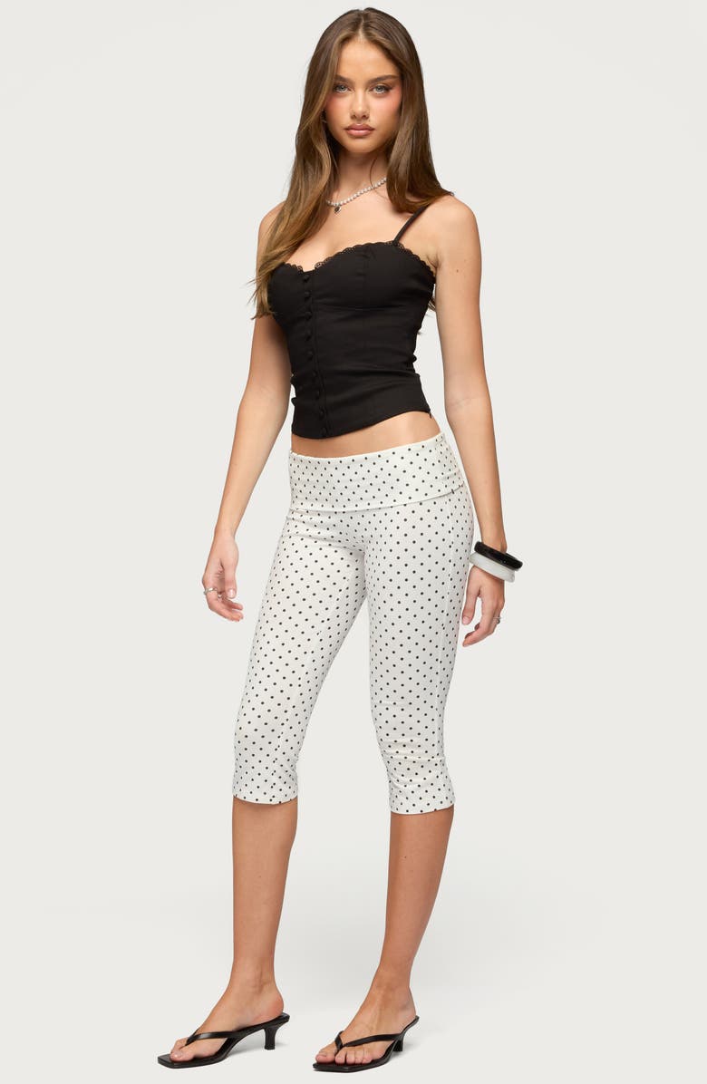 EDIKTED Helenna Lace-Up Button-Up Top, Alternate, color,