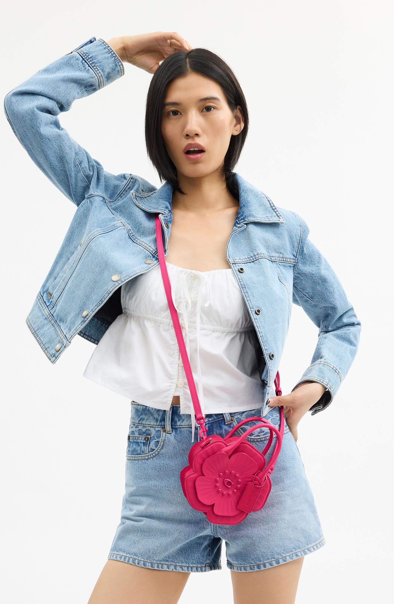 COACH Tea Rose Crossbody Bag, Alternate, color, 