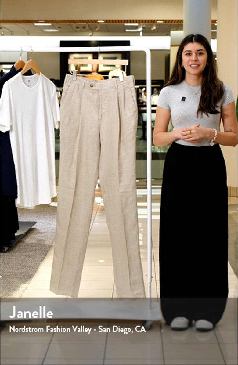 Pleat Front Linen Pants, sales video thumbnail