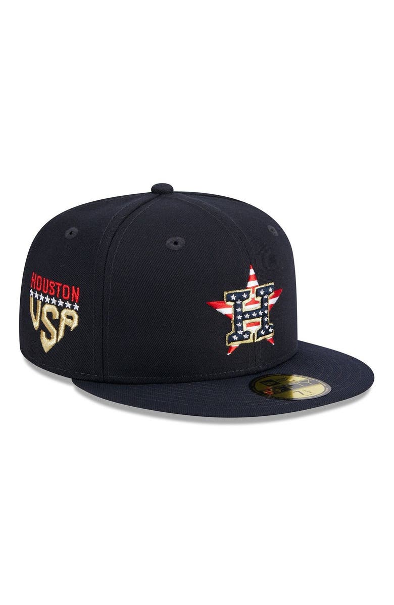 New Era Men's New Era Navy Houston Astros 2023 Fourth of July 59FIFTY Fitted Hat, Main, color,