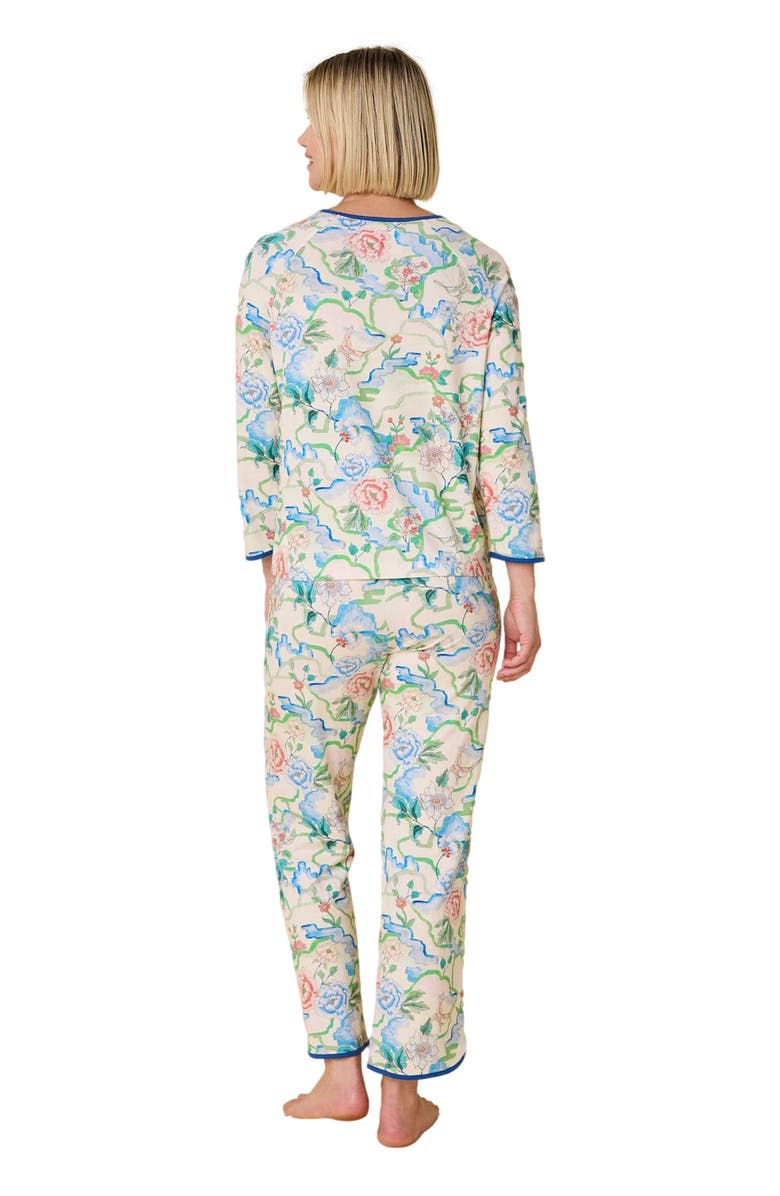 The Cat's Pajamas Pima Knit Simple Set, Alternate, color, Butterfly Floral