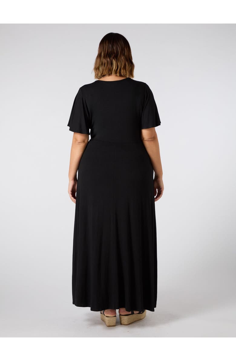 Live Unlimited Jersey V-Neck Maxi Dress, Alternate, color, Black