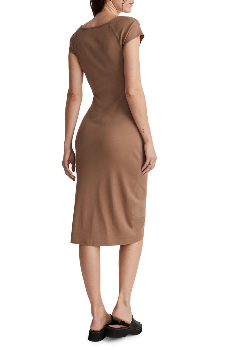 Madewell Brightside Body-Con Midi Dress, Alternate, color, 