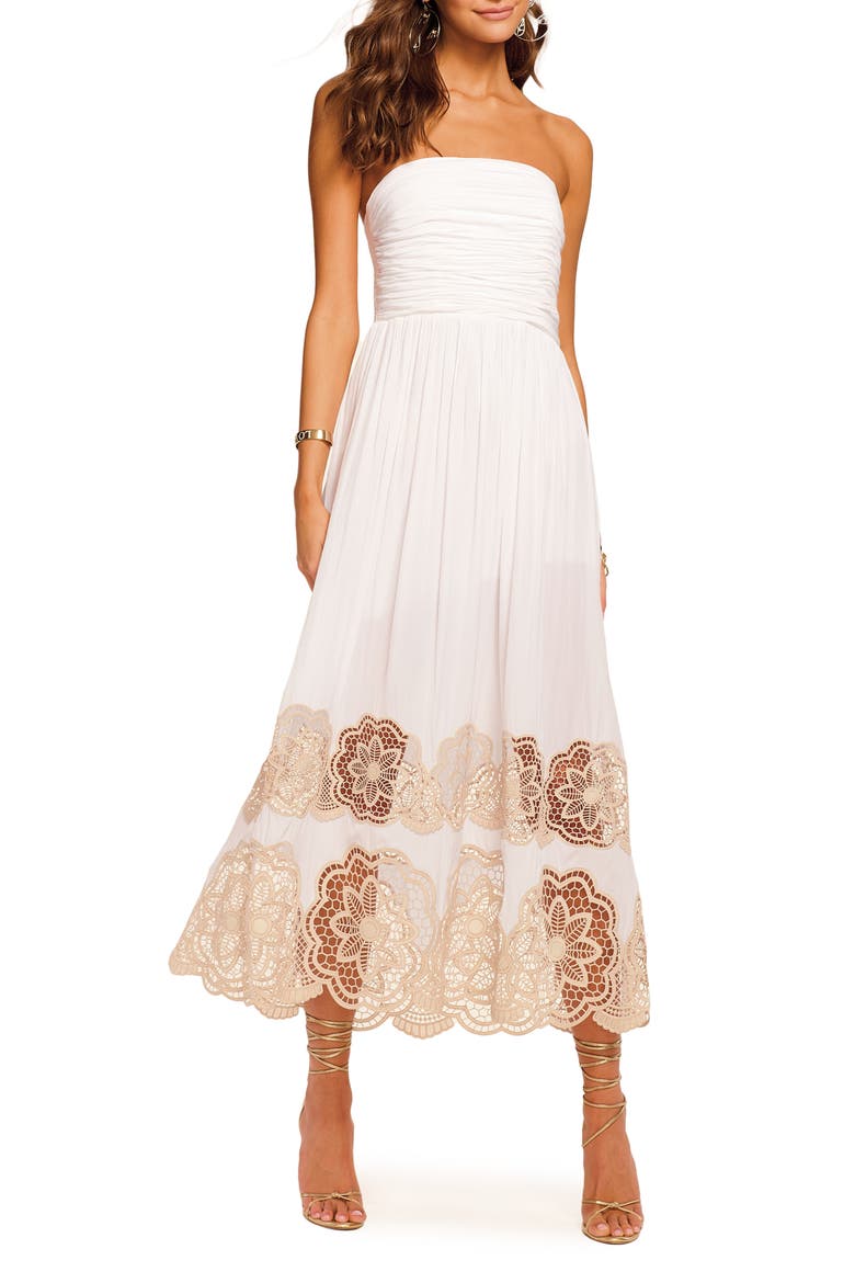 Milani Strapless Maxi Dress, Main, color, IVORY