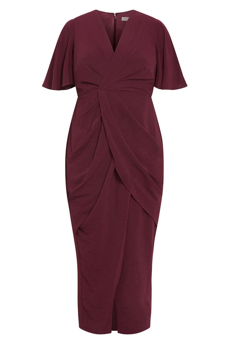 Braelynn High-Low Maxi Dress, Alternate, color, DARK CHERRY