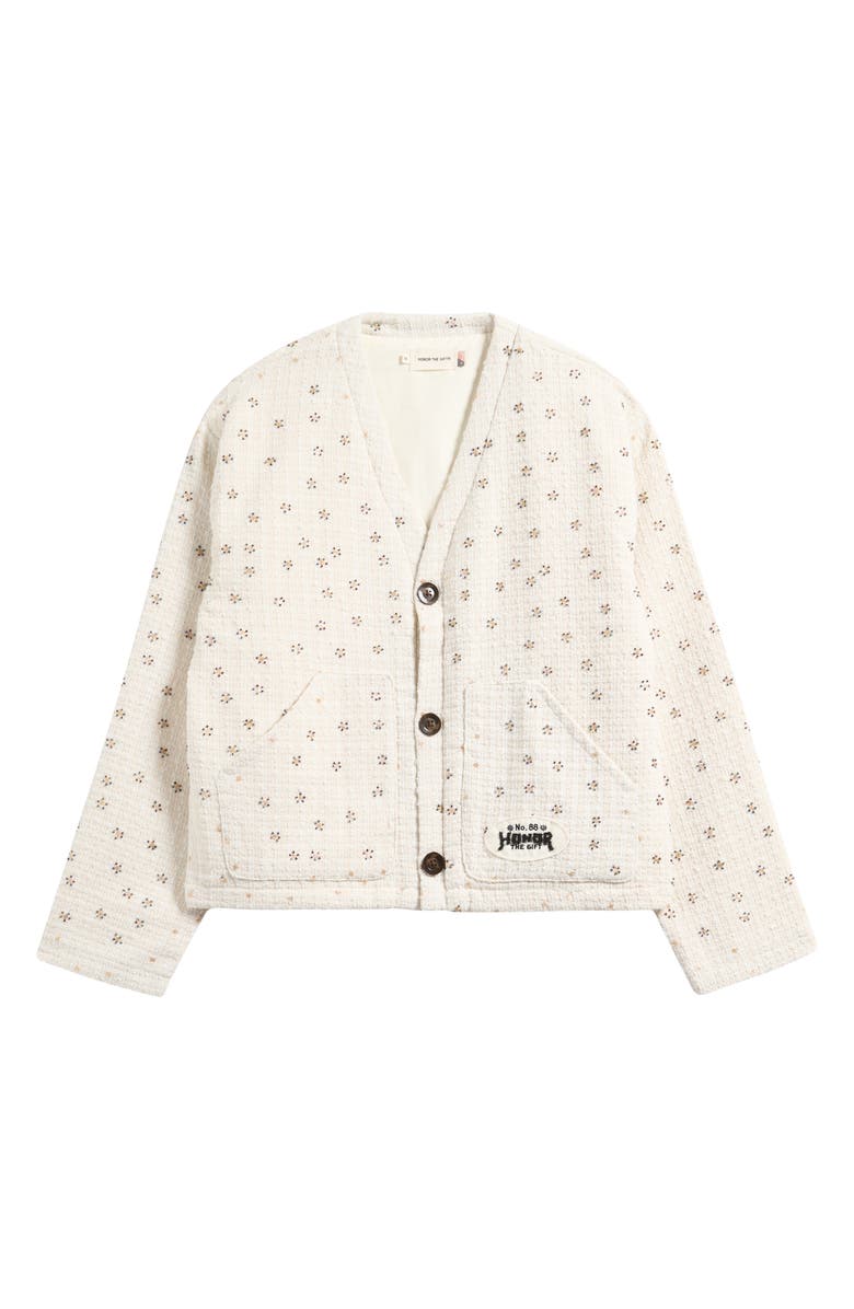 HONOR THE GIFT Oversize Beaded Cardigan, Alternate, color, White