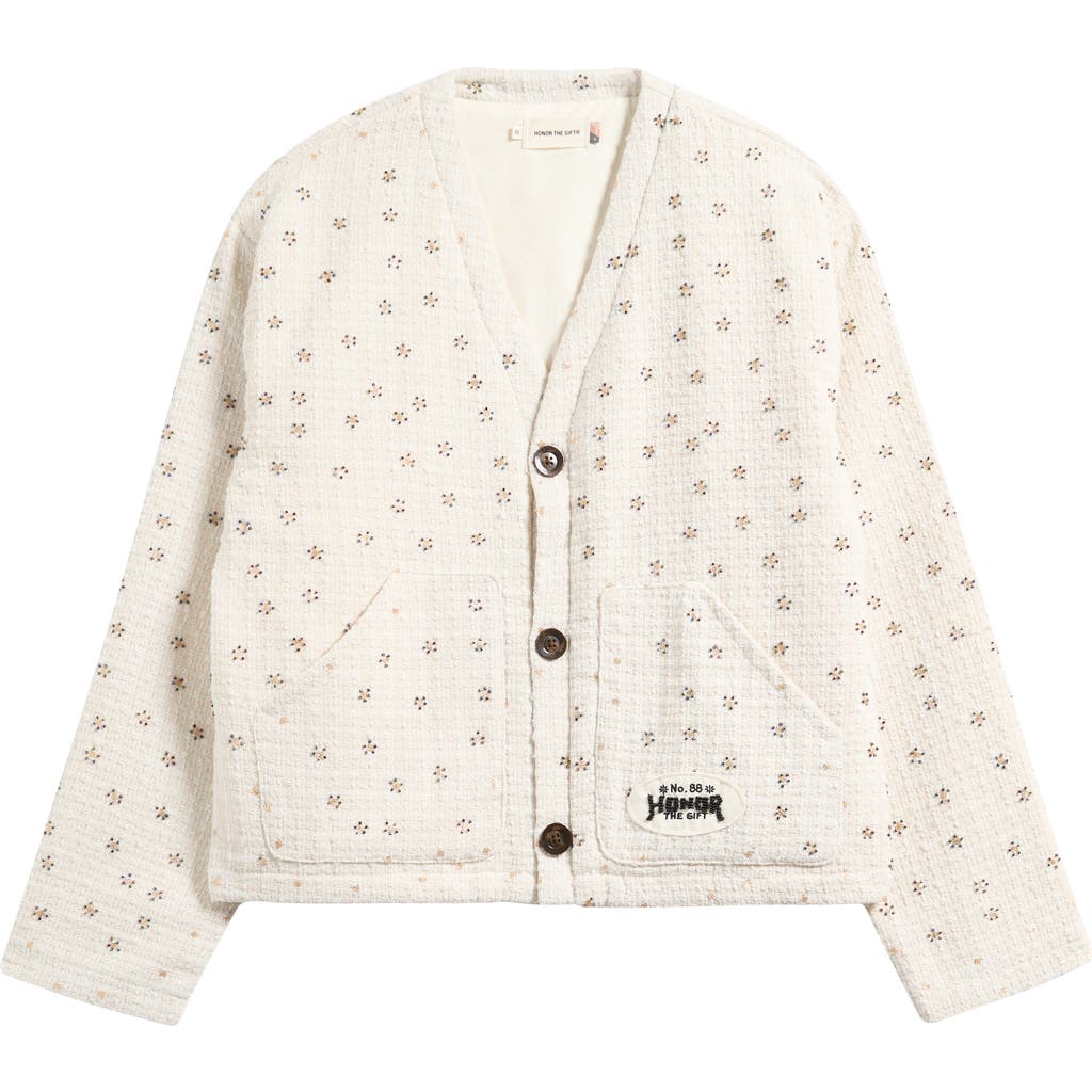 Honor The Gift Oversize Beaded Cardigan In White